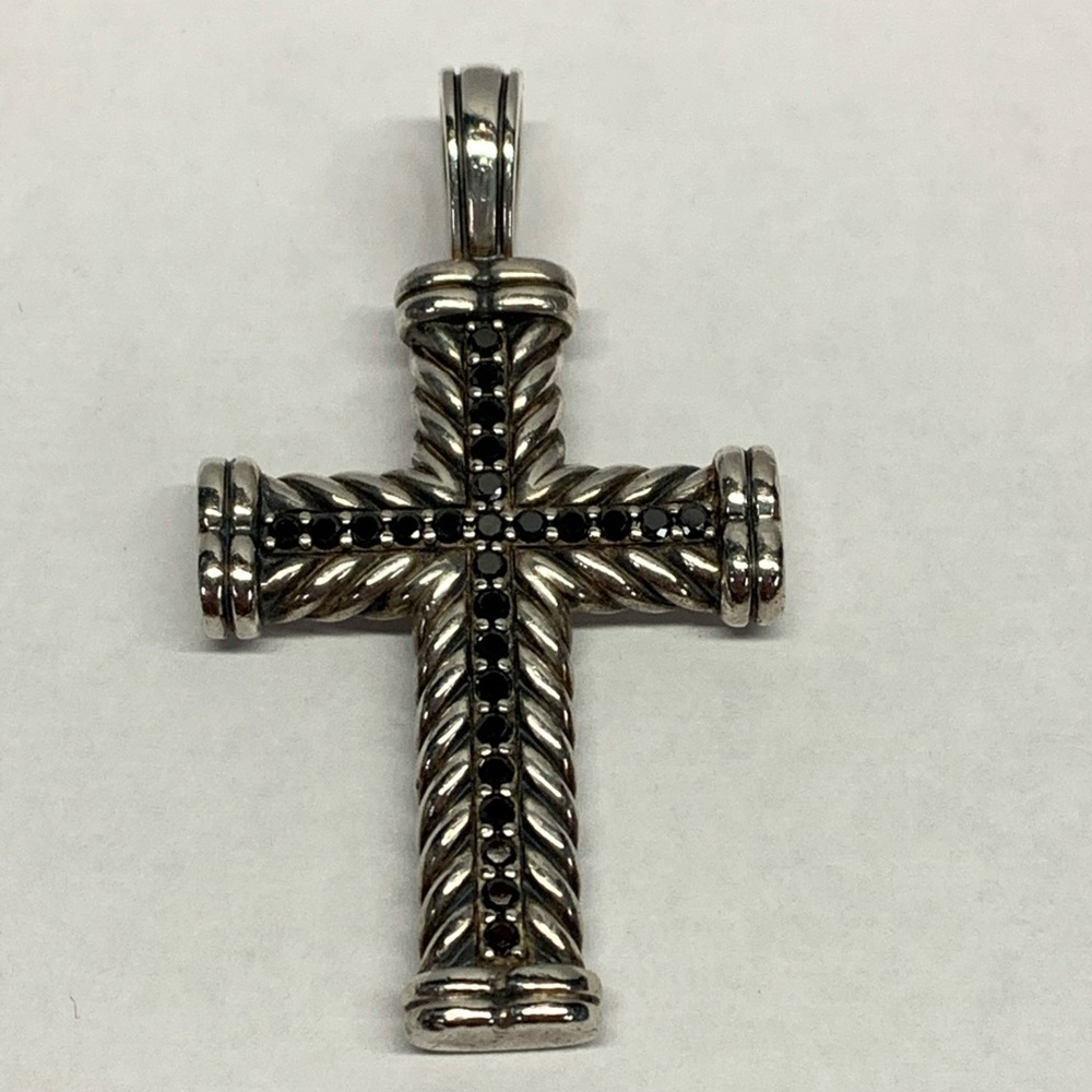 David Yurman 
Chevron Cross with black diamonds
